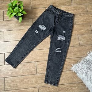SHEIN dark wash high waist mom jeans. Size M